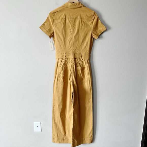Anthropologie Maeve The Colette Weekend Jumpsuit Camel Tan Size 8 Belted NEW - Picture 7 of 13